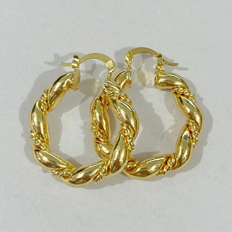 Новые женские серьги Холодный ветер Геометрия Изгиб Медь Качество Темперамент Личность Мода Классика Тренд Роскошь