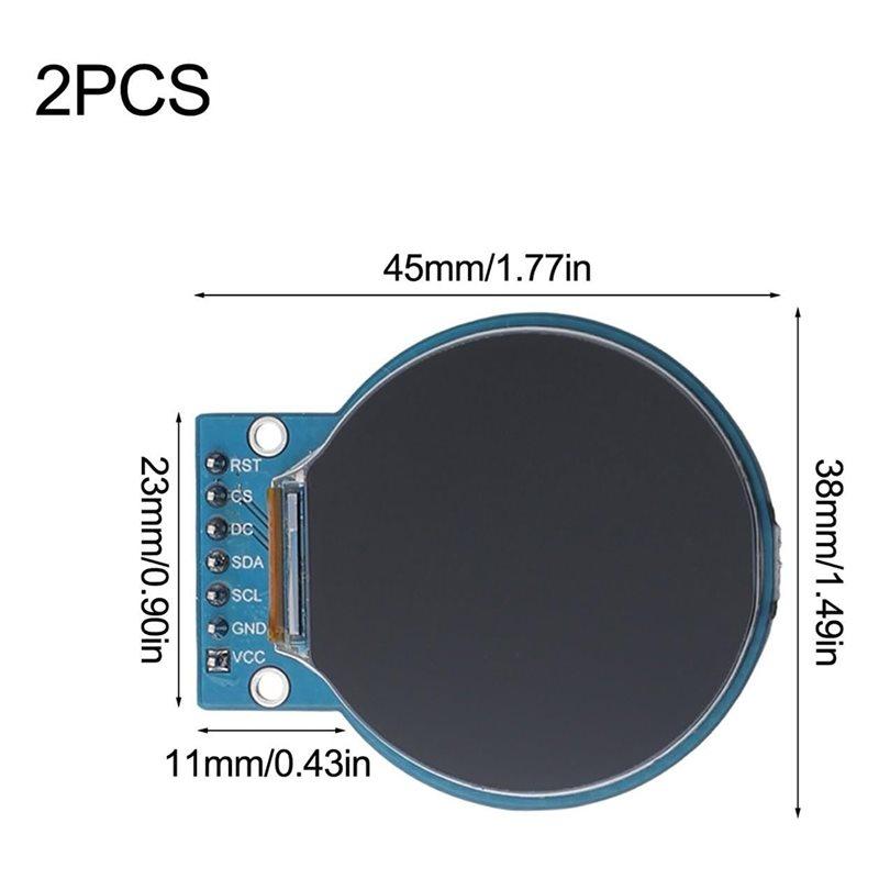 Premium-4PCS .28 Inch Circular TFT Display 240X240 Resolution, GC9A01 Driver Chip Compatible, SPI Interface IPS Screen