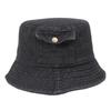 Fashion Cotton Denim Bucket Hat Sun Protection Casual Fisherman Hat Breathable Sunhat Outdoor Travel