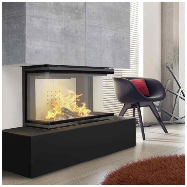 Smart steel fireplace KRATKI NBC 800/400 10 kW Ø 200 Lift-up MSK