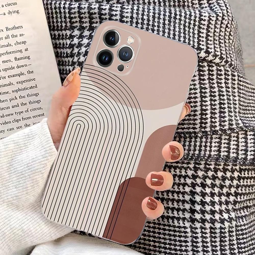 simple line design  Phone Case For iPhone 15 14 11 12 13 Mini Pro XS Max Cover 6 7 8 Plus X XR SE 2020 Funda Shell