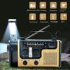 Handkurbel-Solarradio mit AM/FM/SW-Empfang, USB-Ladefunktion und heller LED-Taschenlampe für den Außenbereich und Notfälle