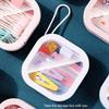 2Pcs Hair Tie Organizer Mini Storage Box Hair Clip Holder Portable Storage Container Cotton Swab Dispenser Organizer