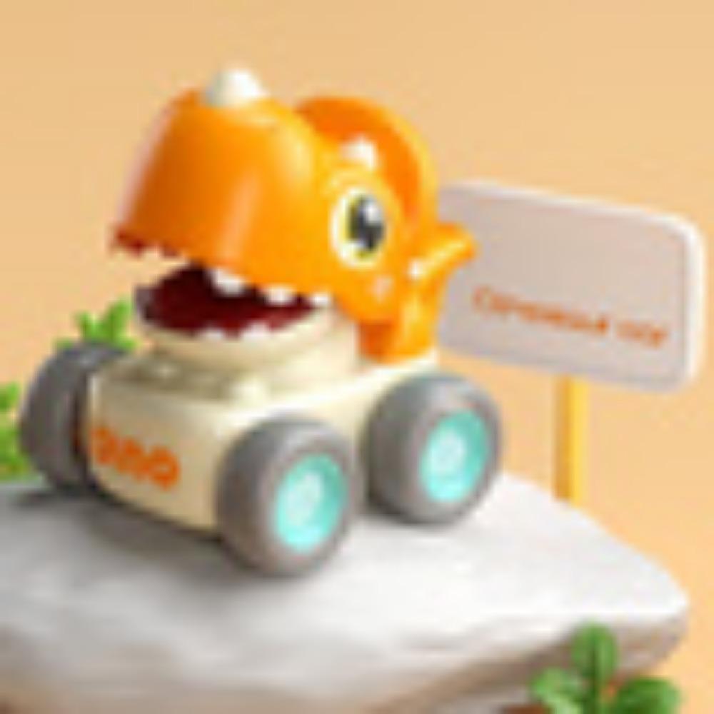 Dinosaur Pull-back Toy Car, Cartoon Gear Storage Scooter, Top Storage Box Toy Car, Anti-fall and Anti-collision Inertial Toy Car