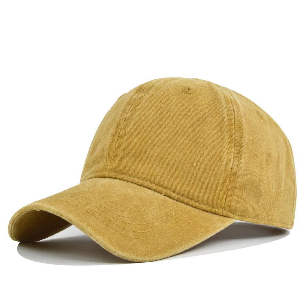 Washable Denim Baseball Cap New Summer Solid Color Cotton Cap Women Ponytail Hats Men Baseball Cap Outdoor Visor Casual Cap