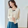 Women's Stylish Wool Blend Jacquard Knit Sweater