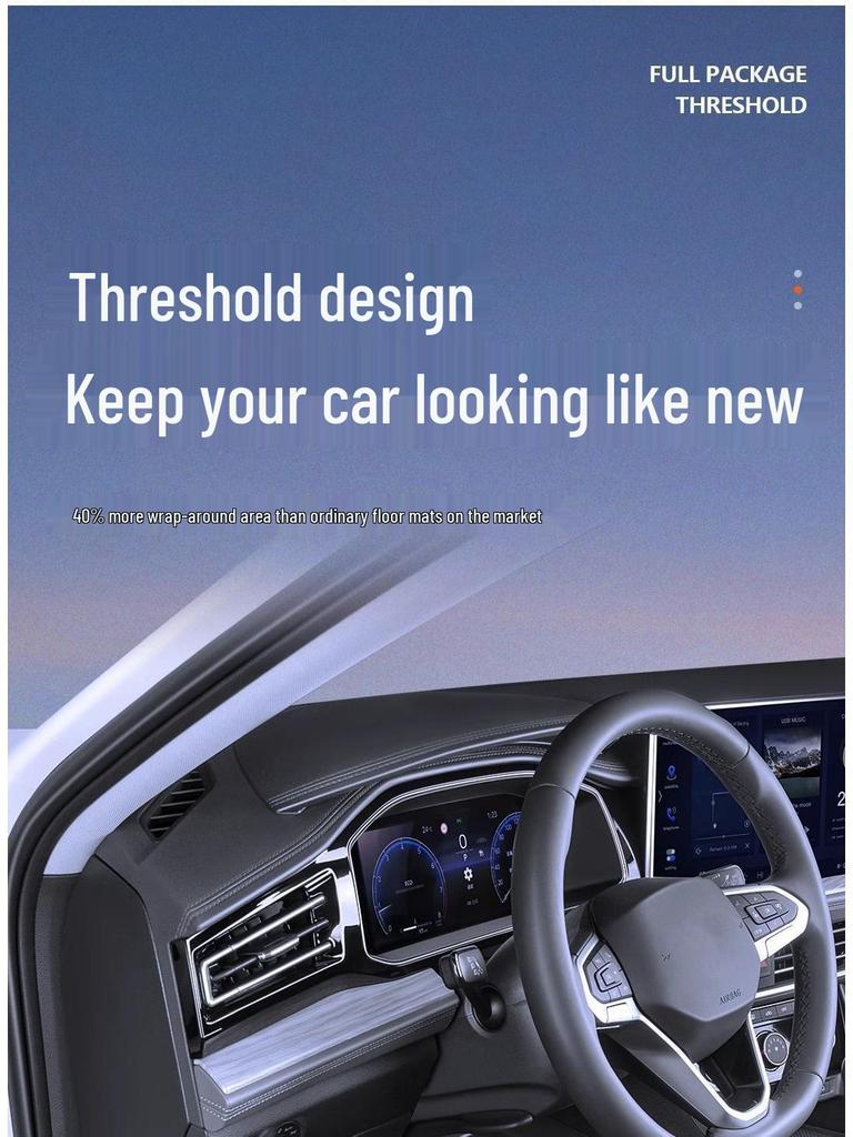 BYD Qin PLUS EV DMI Full Set TPE Floor Mats & Threshold Pads