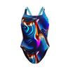 Womens/Ladies Club Abstract Leaderback One Piece Swimsuit