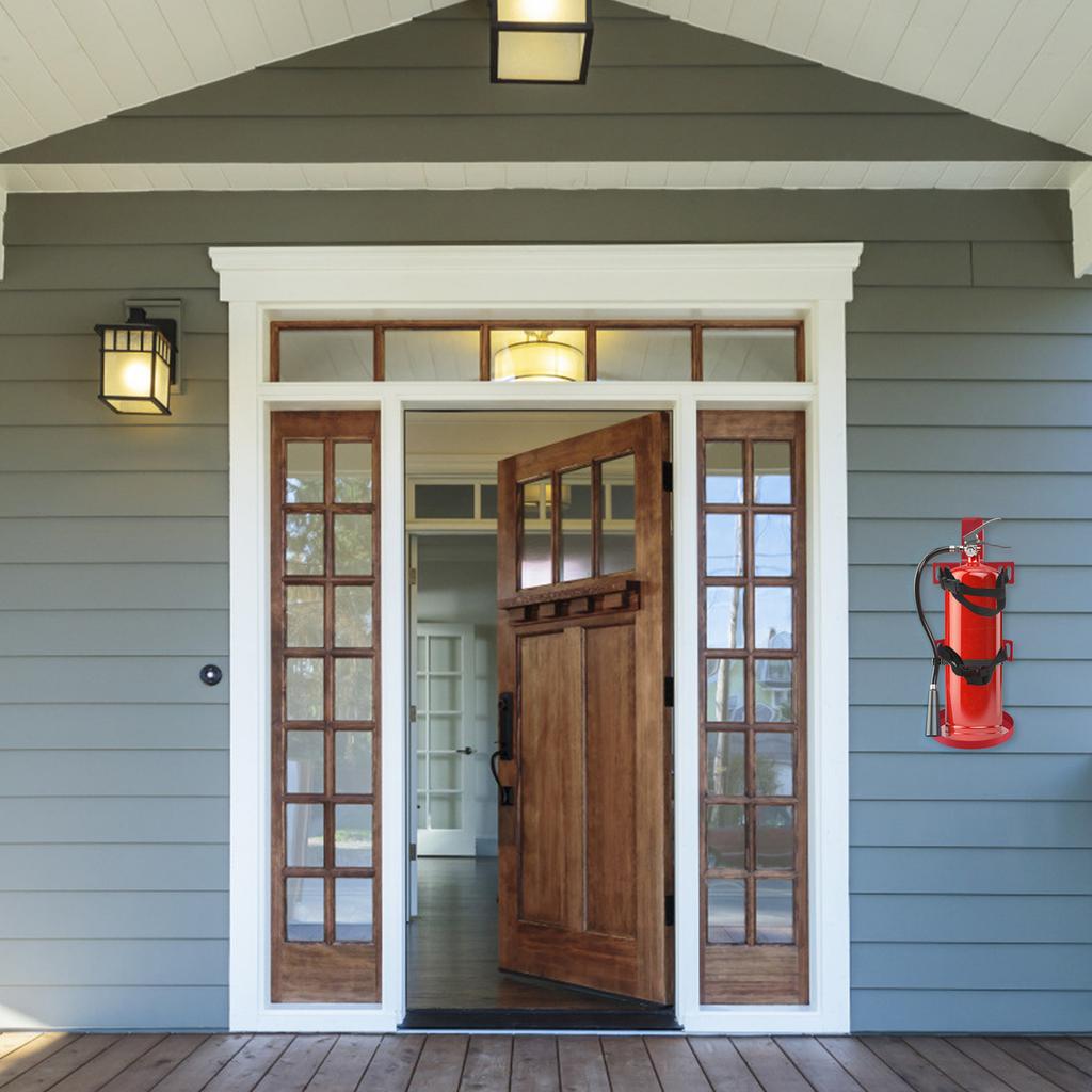 Extinguisher Bracket Fire Hanger for Home Mount Universal Extinguishers Red Polyester Holder
