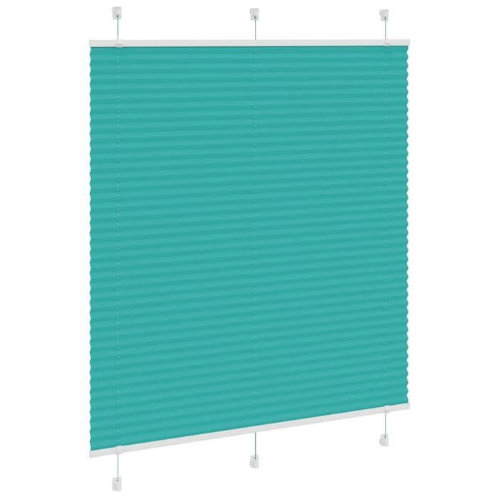 VidaXL Store plissé vert pétrole 115x100cm largeur du tissu 114,4cm, store plissé de fenêtre, store accordéon, store plissé 4015384