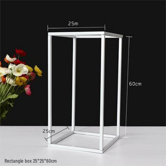 Wedding Iron Art Aisle Markers: Square Frame Flower Column Ornaments