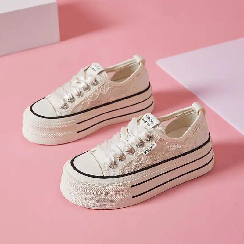 Fashion Winter Plataform Thick Sole Sneakers Woman Sports Femme Shoes Red High Heel Pretty Classical Luxury Super Deals Special Use