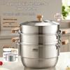 ASD G1 304 Stainless Steel 3-Layer Steamer Pot
