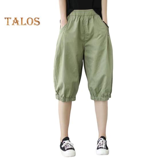 

Женские летние шорты со средней посадкой и эластичной резинкой на талии, брюки длиной до колена, однотонные свободные короткие брюки, уличная одежда XL светло-зеленый