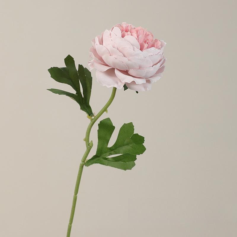 

12pcs Silk Clever Billy Peonies Simulation Flowers Festival Party Decor Artificial Peony Branch Pink Fake Flower Cafe Decorative темно-рожевого кольору