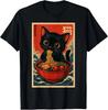 Kawaii Anime Cat Ramen Japanese Graphic T-Shirt