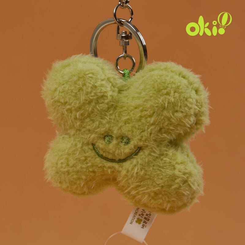 Good Luck Four-Leaf Clover Keychain Bag Hook four-leaf clover