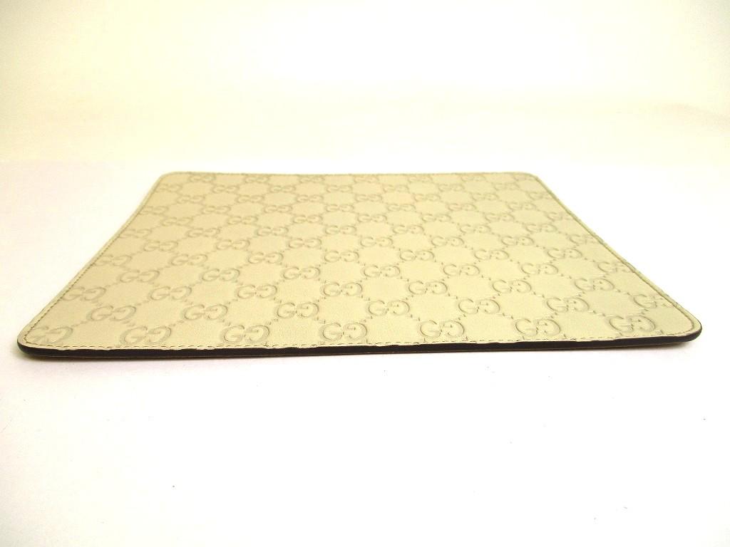 Authentisches GUCCI Guccissima Beige Leder Mauspad #a844 Aufgearbeitet