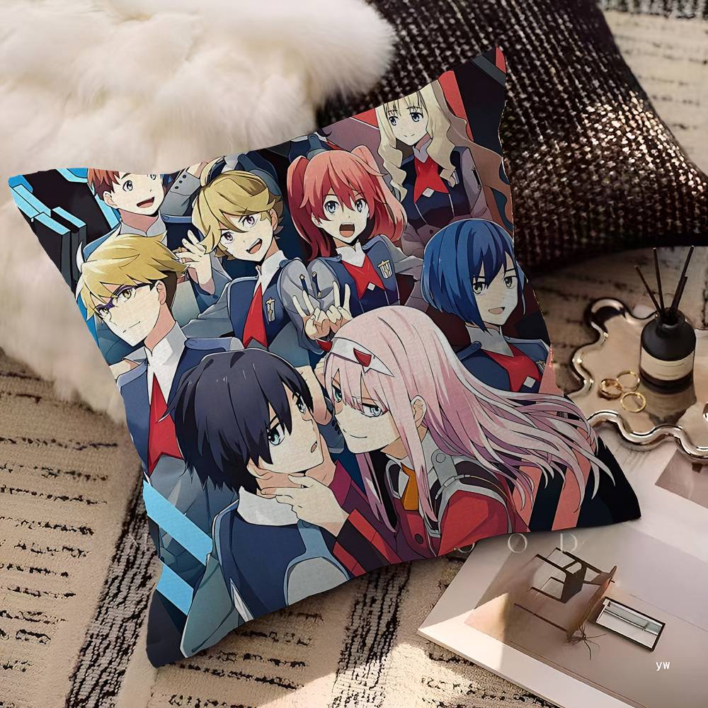 Darling In The Franxx Cartoon Pillow Cover For Bedroom Room And Living Room Sofa Decorative Cushion Cover