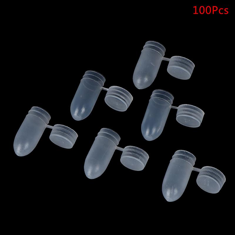 100Pcs Portable Flip Lid Transparent Capsule Storage Containers Pill Box