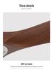 Nordic Silent Ceiling Fan Light with Wood Grain for Coffee Shop or Restaurant Decor