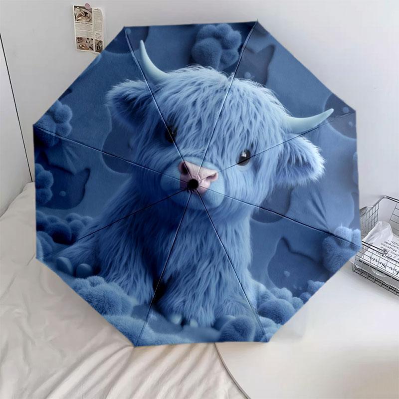 Furryanimals Pattern Pattern New Style Umbrella, 1 Piece Automatic Folding Umbrella, Portable Travel Umbrella, Outdoor Umbrella, Birthday Gift