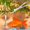 1PC Professional Stainless Steel   Plant Tongs Scissors for Aquarium Fish  (Straight)