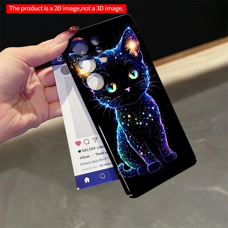 2DFlat Samsung Phone Case Galaxy Cat Phone Case Applicable To Galaxy S22 S23 S24 S25ULTRA S26 A12 A13 A14 A15 A16