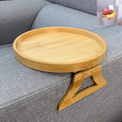 Sofa Armrest Clip On Tray Natural Wooden Sofa Tray Sofa Tray Table Practical TV Snack Tray For Remote Control Of Coffee Snacks