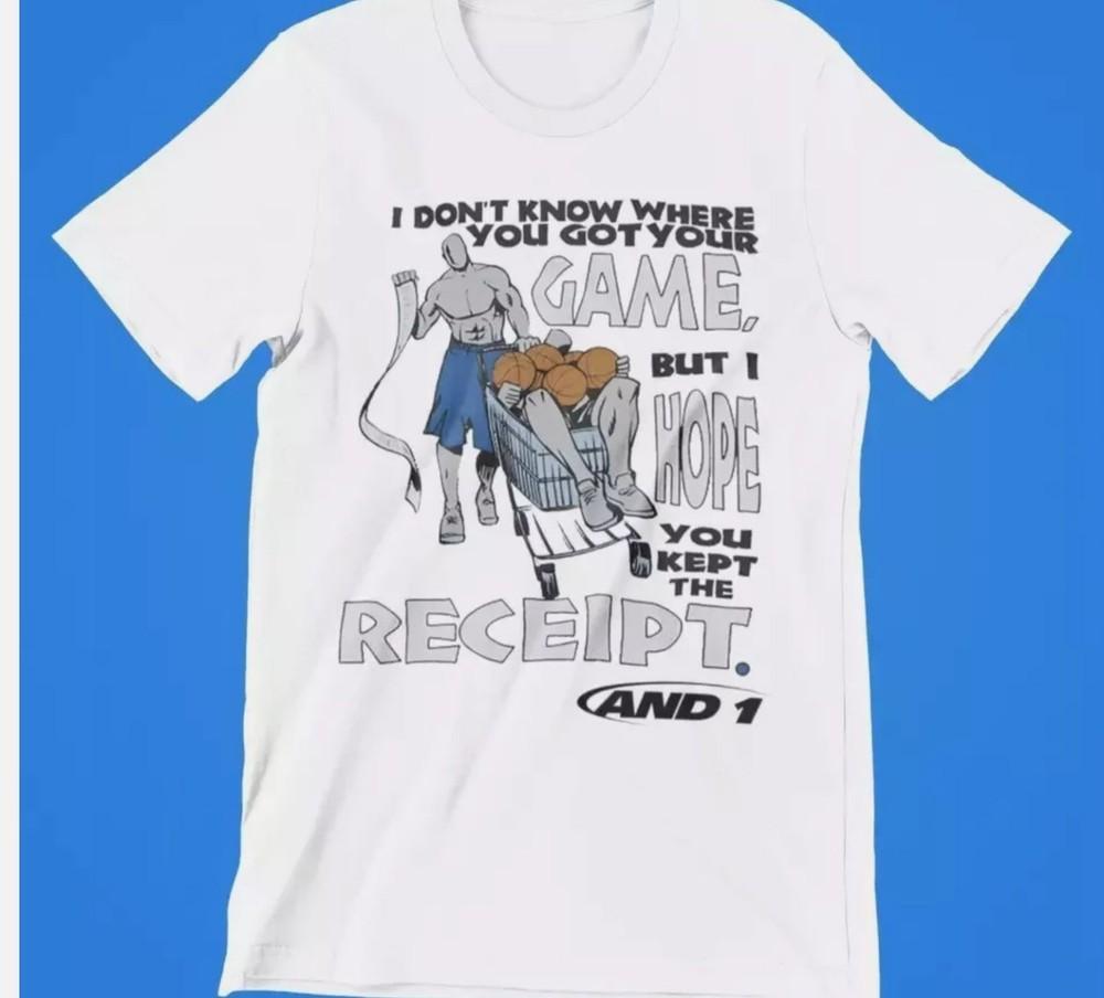 

And 1 Got Game Keep Receipt Basketball One Front Only Premium Blend T-Shirt XL