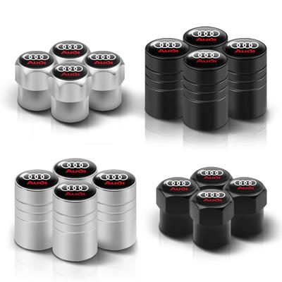 4Pcs Car Styling 3D Aluminum Metal Car Wheel Tire Air Valve Caps Cover For 4HUEW A3 A4 B6 B8 B7 A6 A8 S Line S3 S4 S6 Q3 Q5 Q7 Q8