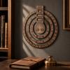 Moon Phase Display Rotating Calendar 12.01X10.83in Desk Calendar  Living Room Decor