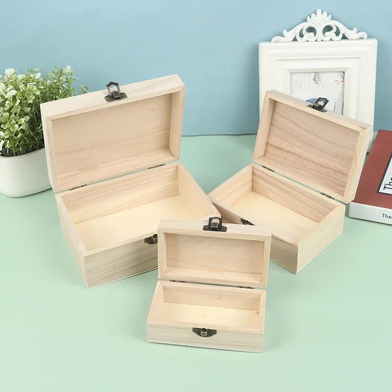 10PCS Wooden Multifunction Case with Lid Jewellery Storage Container Box Home DecorJewelry Necklace Ring Storage Box Organizer