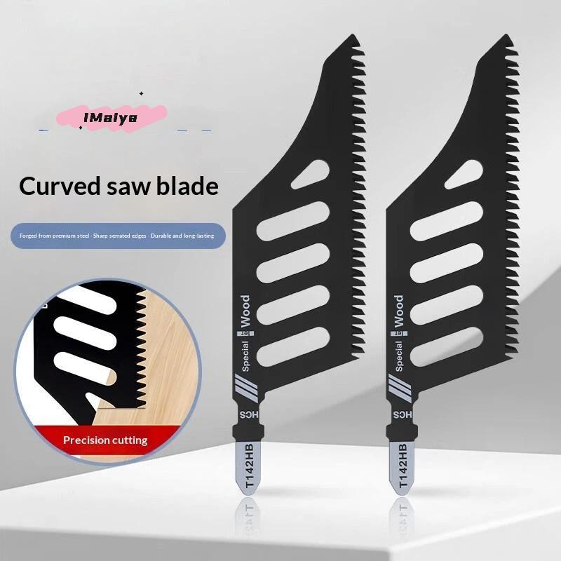 M-1/5Pcs T Shank Flush Cutting Replacement Blades Curved Jigsaw Blade For Precision Cuts Precision Ground Teeth