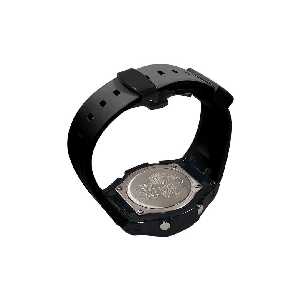 Casio Custom Collection Quartz Movement Fluoroelastomer Strap Watch Men's Watches Black Dial GA-2100-1A1(Watch3--LV)