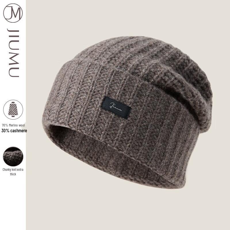 JIUMU Men's Cashmere Knit Beanie Hat
