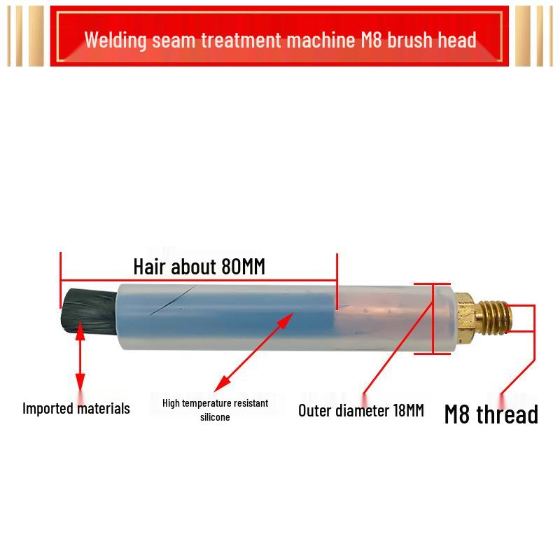 Stainless Steel Weld Cleaning Brush Head - M6/M8/M10 Durable Electrolytic Brush Accessory