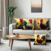 Vibrant Rooster Sunflower Pillowcase Printed Polyester 45x45cm Throw Pillowcover Decorative Sofa Cushion Pillowslip Home Decor
