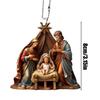 Nativity Scene Ornaments the Birth of Jesus Decor Nativity Scene Christmas Tree Decoration Acrylic Nativity Scene Pendant