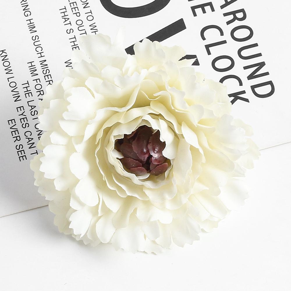 10Pcs Artificial Flowers 7CM Silk Fake Flowers Head For Home Room Decor Wedding Marriage Decoration DIY Craft Garland Accessory