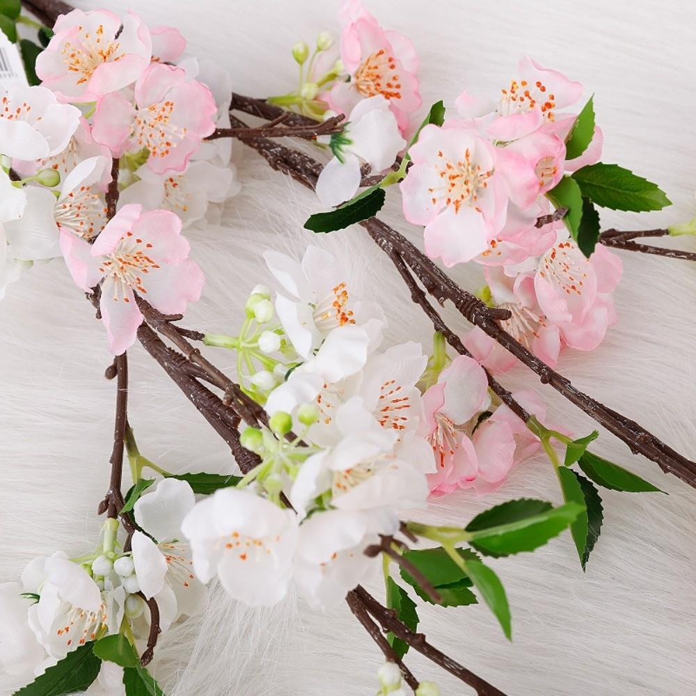 Real Touch Artificial Pear Blossom Flowers Plum Blossom Realistic Simulation Pear Blossom Handmade 91cm Fake Flower Dining Table