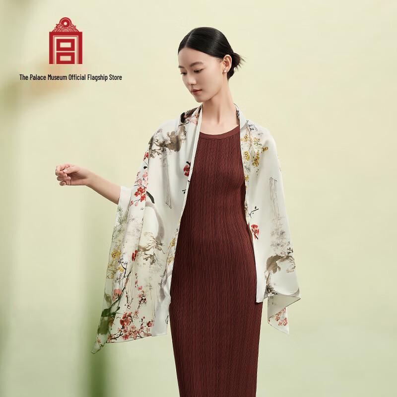 Gong Li Forbidden City Double-Sided Mulberry Silk Scarf