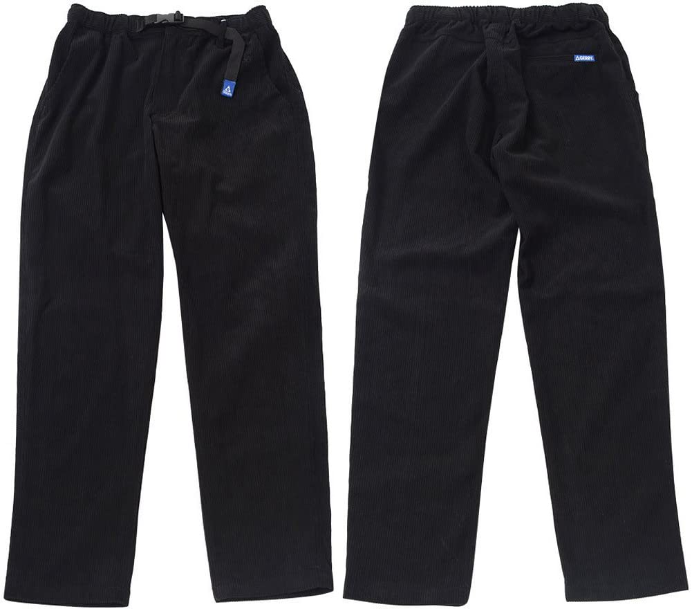 Gerry Men's Unisex Corduroy Pants, Tapered, Balloon, Wide Fit, Stretch, Logo Embroidery, 078100, Size LL 41 (Olive)