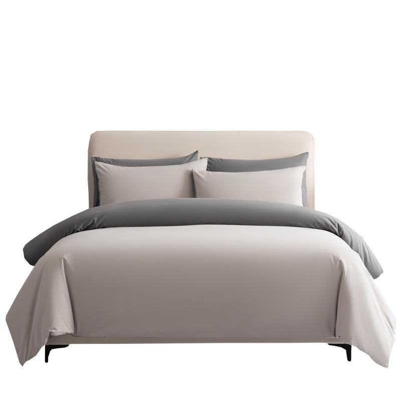 Baby Grade Class A Autumn And Winter Thickened Cotton Polished 4Pcs Set Double Color Long-Staple Cotton Quilt Cover Hotel Bed And Breakfast Kit