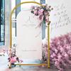6FT, 5FT, 4FT Set of 3 Golden Metal Arch Backdrop Stand, Flower Stand Arch Frame for Wedding Ceremony Baby Birthday Party Decor