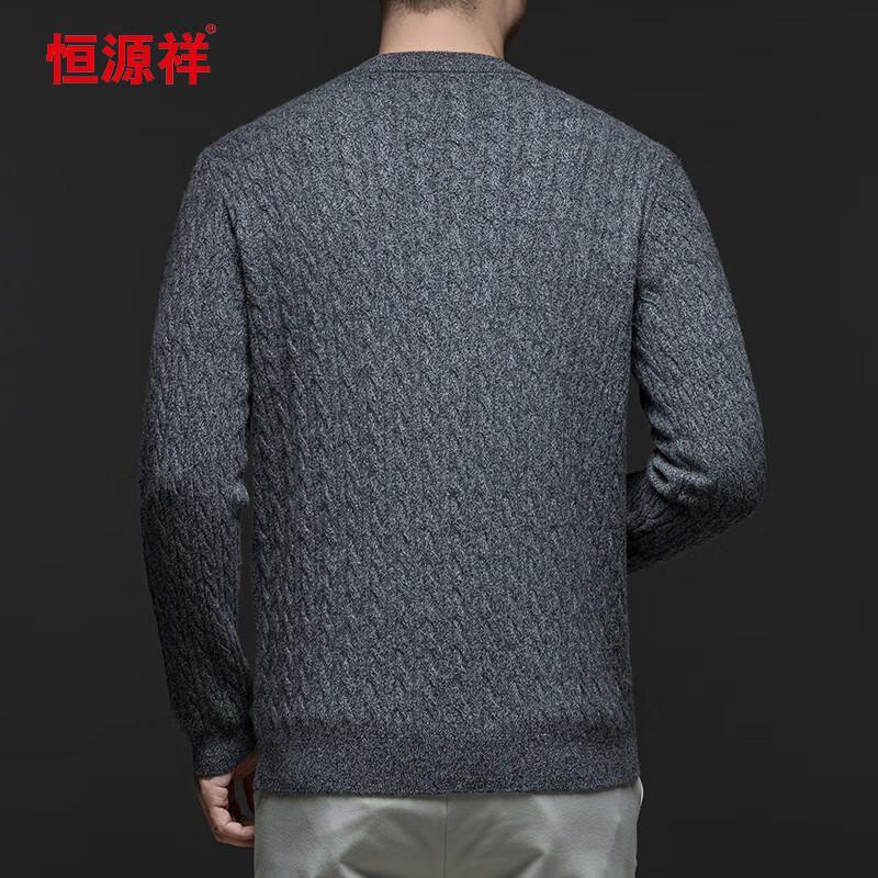 Men's 100% Cashmere Thick Crew Neck Sweater