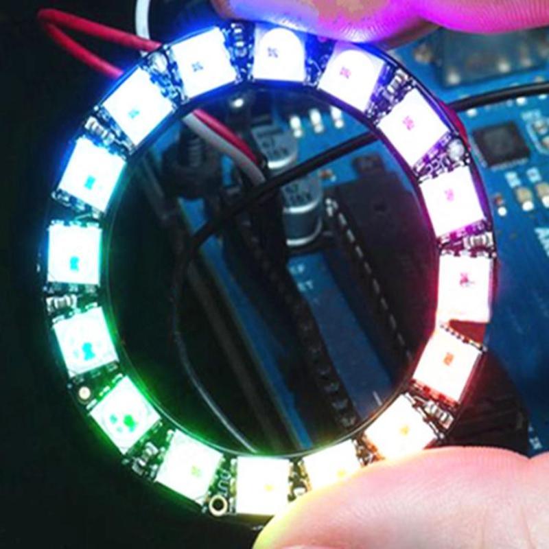 1/8/12/16/24 Bit Ws2812 Rgb Light Ring Development Board 5050 Smart Full-Colour Rgb Led Learning Module Dc4-7V