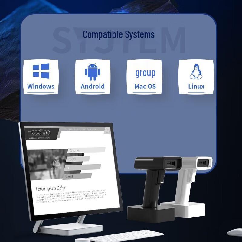 Deli Wireless 1D/2D Barcode Scanner