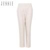 JESSIE Women's Plaid High-Waist Straight Cropped Pants