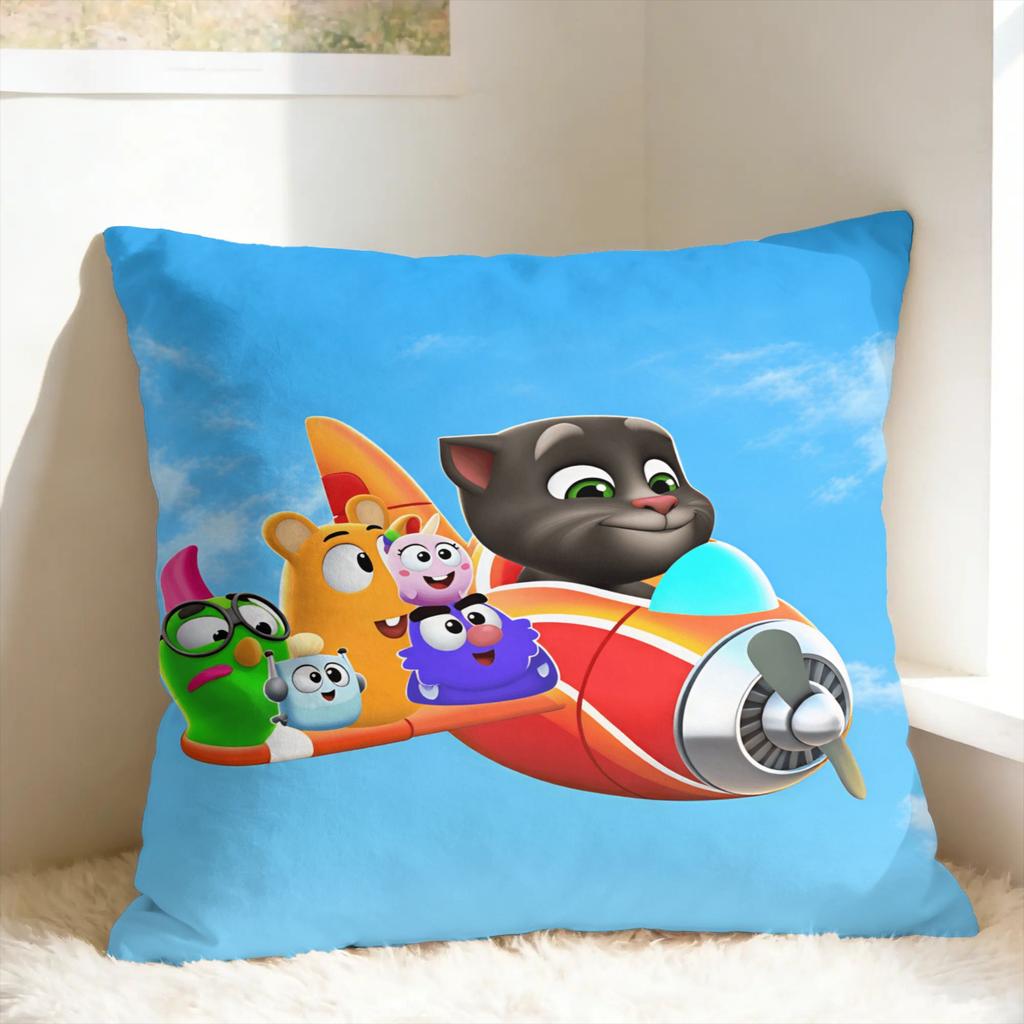 Pillow Cover Decorative T-Talking T-Tom And F-Friends Vintage Pillow Case For Sofa Bedroom Home Decor Pillowcases